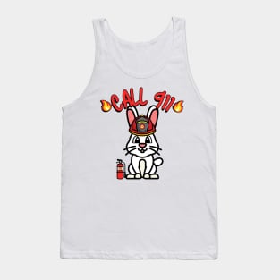 Cute Bunny is a firefighter Tank Top